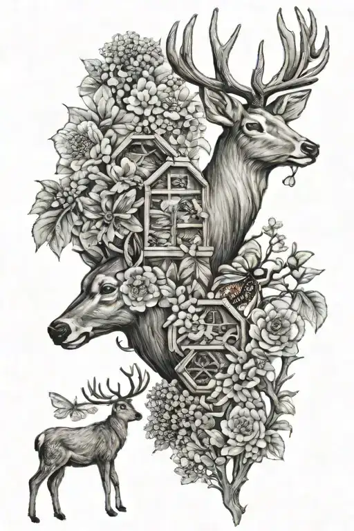 Deer Woodland Bear Cardinal Bees Honey Hive