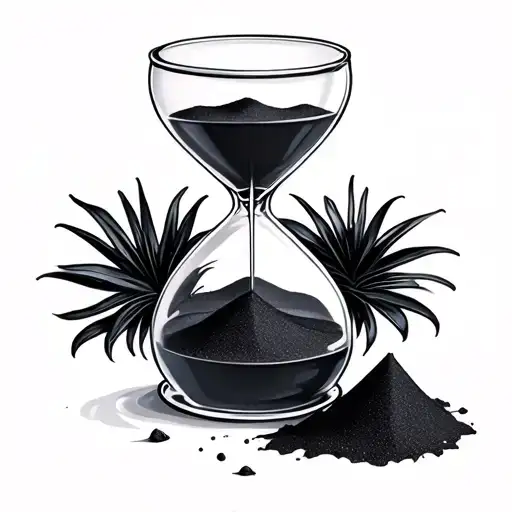 Hourglass With Black Sand