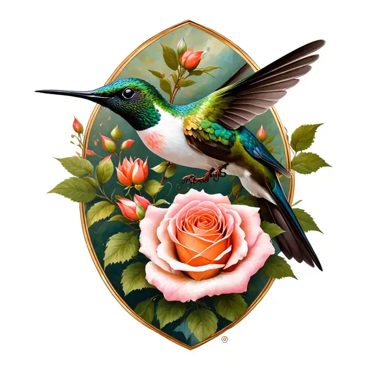 Humming Bird Honeysuckle Rose