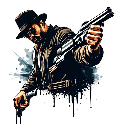 Gangster Silhouette Working