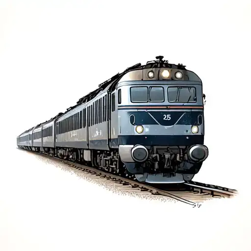 A Fineline Of An Ms75 Nmbs Train