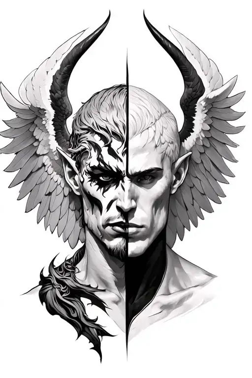Half Angel And Half Demon Man