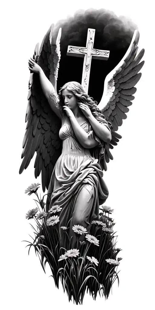 Angels Over A Field Of Crosses