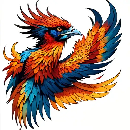Side Profile Phoenix Bird