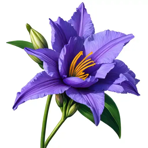 Narcisus And Violet Flower