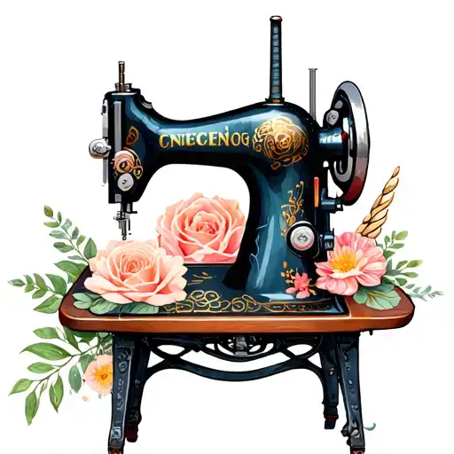 Sewing Machine With A Unicorn