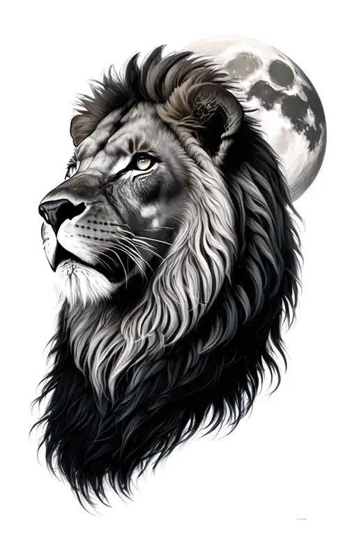 Lionesshead Looking Towards The Sky Full Moon