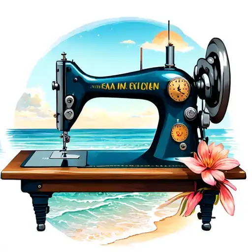 Sewing Machine With A Beach Vibe