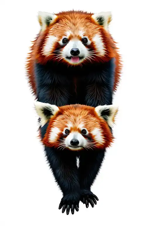 Standing Red Panda Bear