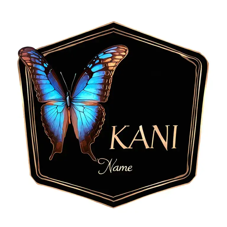 Mens Butterfly Wings Name Kani