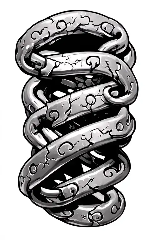 Broken Chain Wrapped