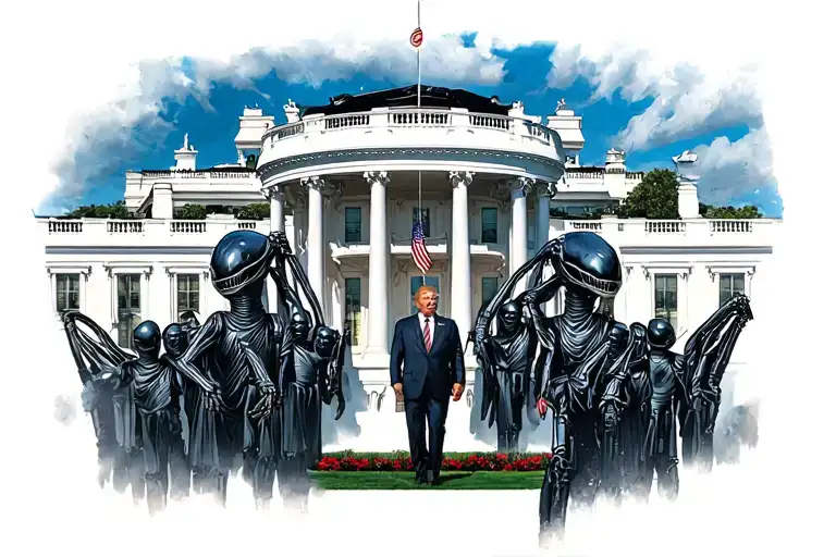 Aliens Arriving In The White House Speaking With The President