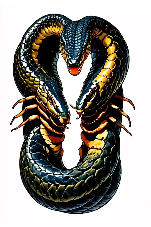 Snake Fighting Scorpion