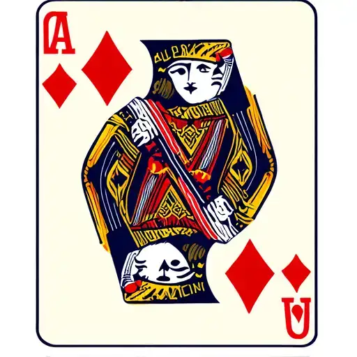 Ace Jack King Queen Card Design Featuring