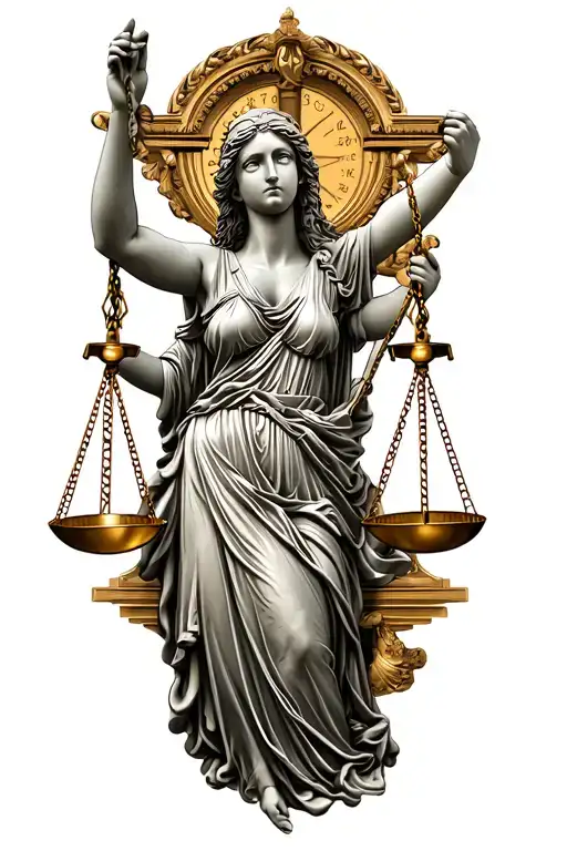 Lady Justice Holding Scales