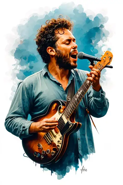 Man With Singing Melodiously