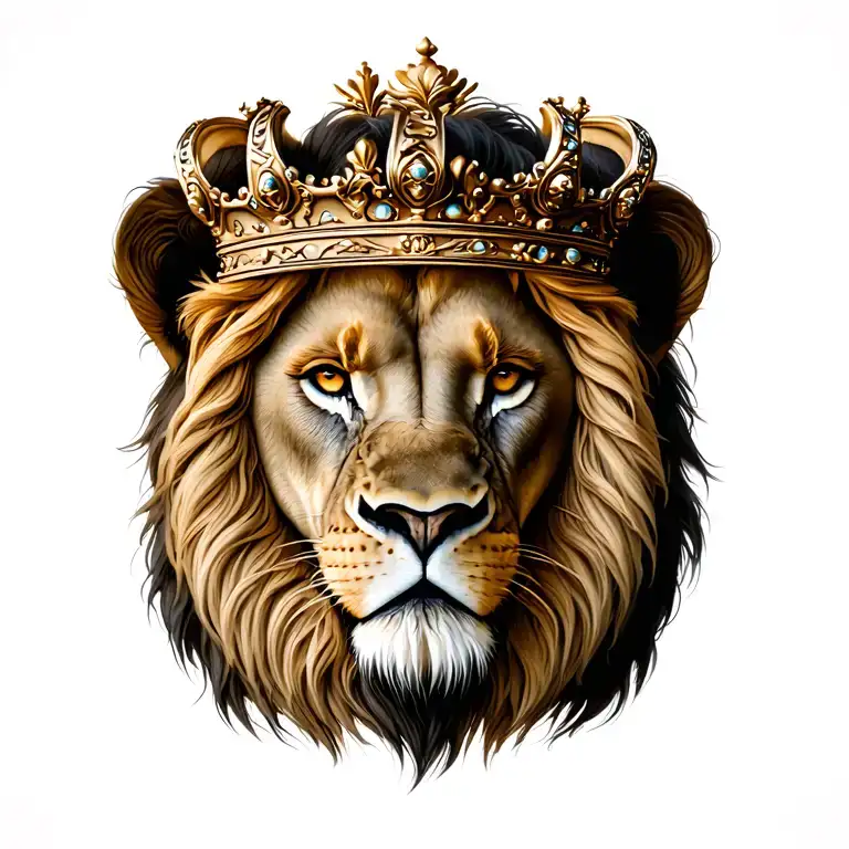 Make Lion Wearing A Crown