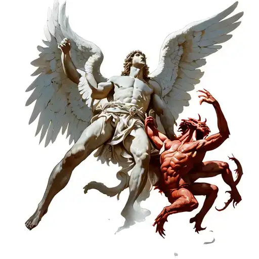Saint Michael The Archangel Defeating The Devil