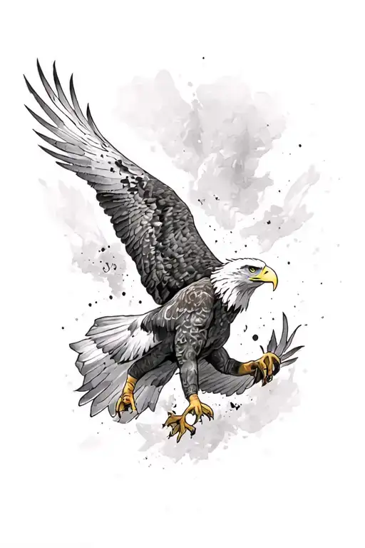 Eagle Attacking Downward