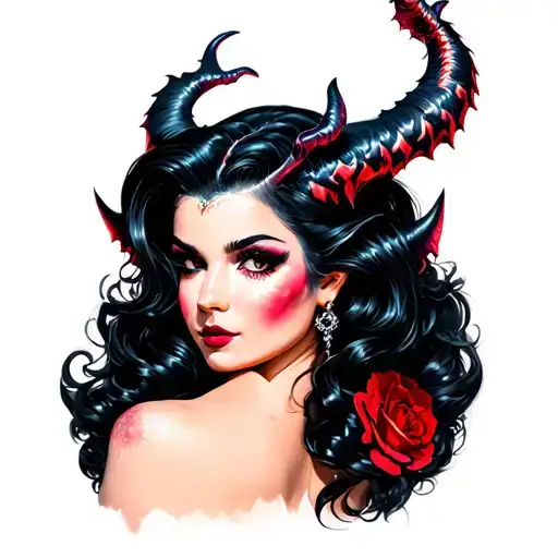 Demon Pinup Girl