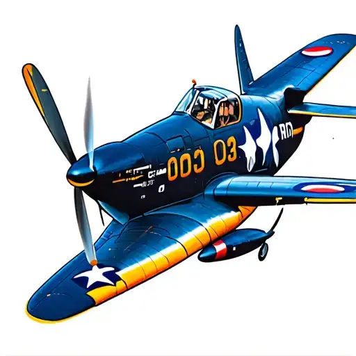 A P51 Mustang Silhouette