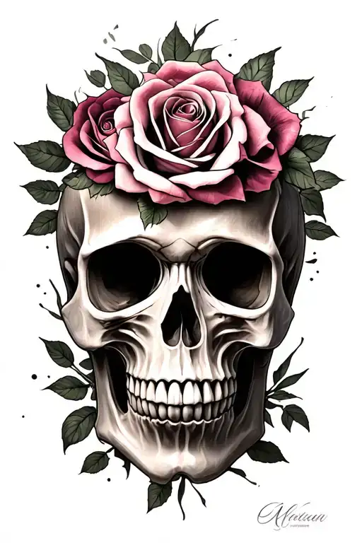 Skull With Roses