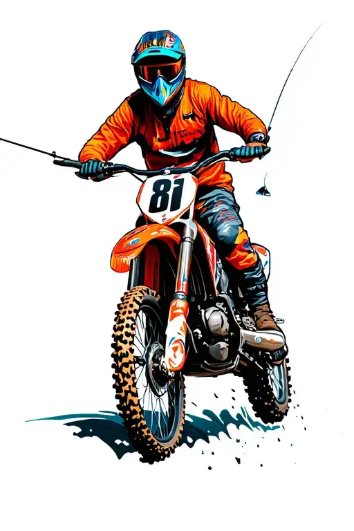 Fly Fishing And Motocross Track Winding