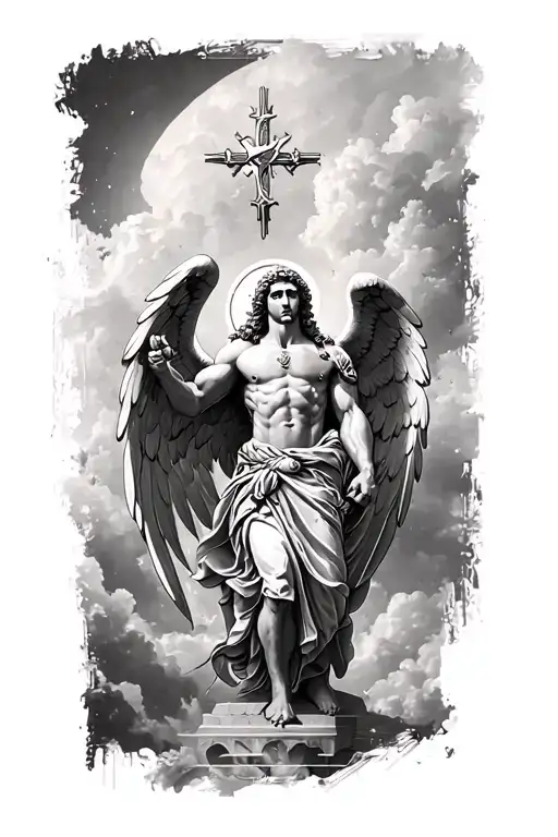 Saint Michael Archangel Fighting