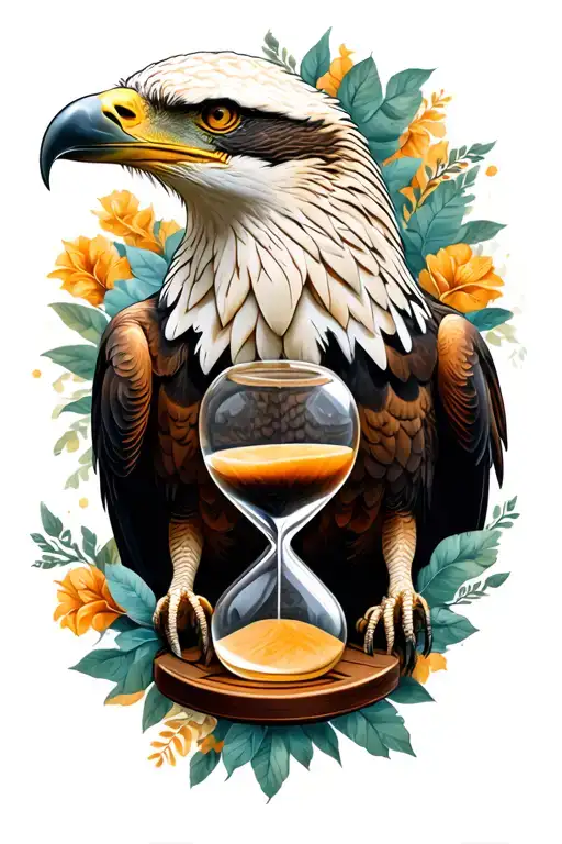 Eagle With Hourglass