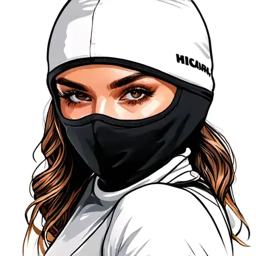 Pretty Woman Wearing Balaclava