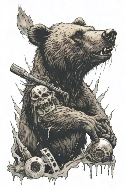 Rabid Bear Holding A Nuke