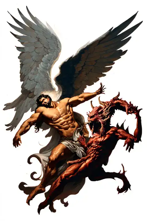 Archangel Miguel Vs Demon
