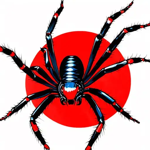 Black Widow Spider Hanging