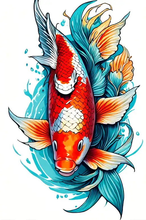 Carpe Koi Knife Crossed