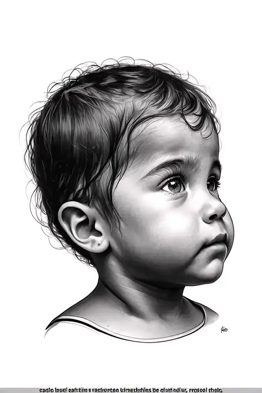 Child Face Fine Line