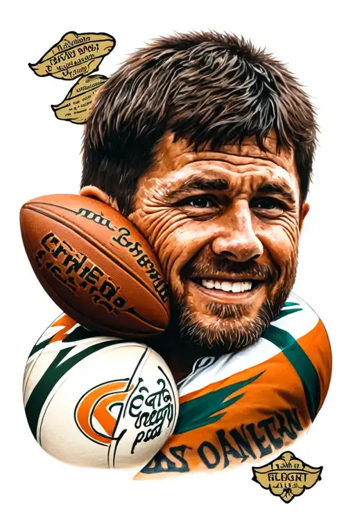 Memorial Tattoo For Dad Playing Rugby