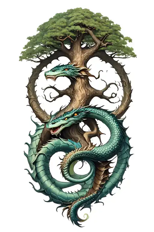 Yggdrasil With Jormungandr