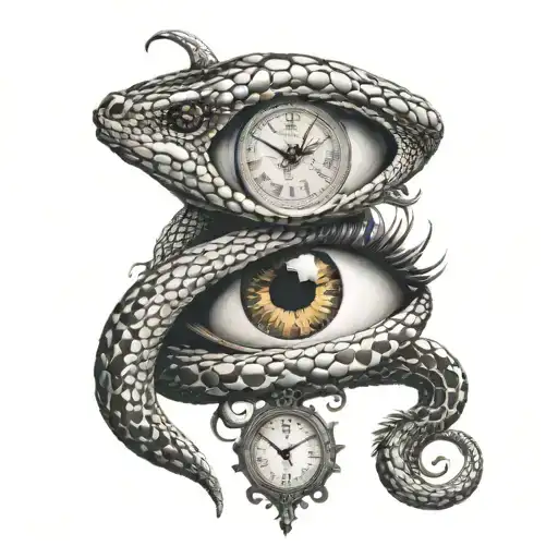 Clock And Snake Eye