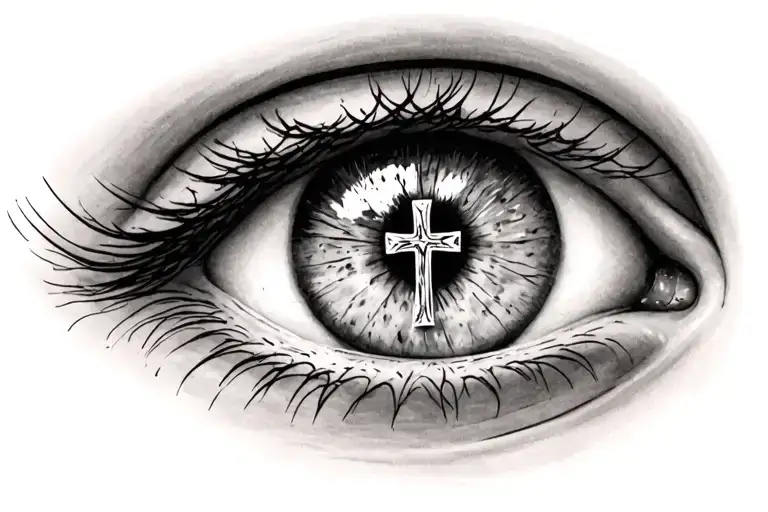 Eye With Cross In It