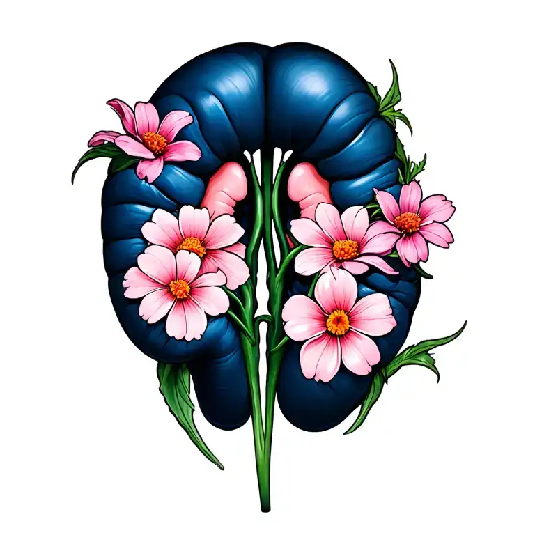 Kidneys With Flowers Growing