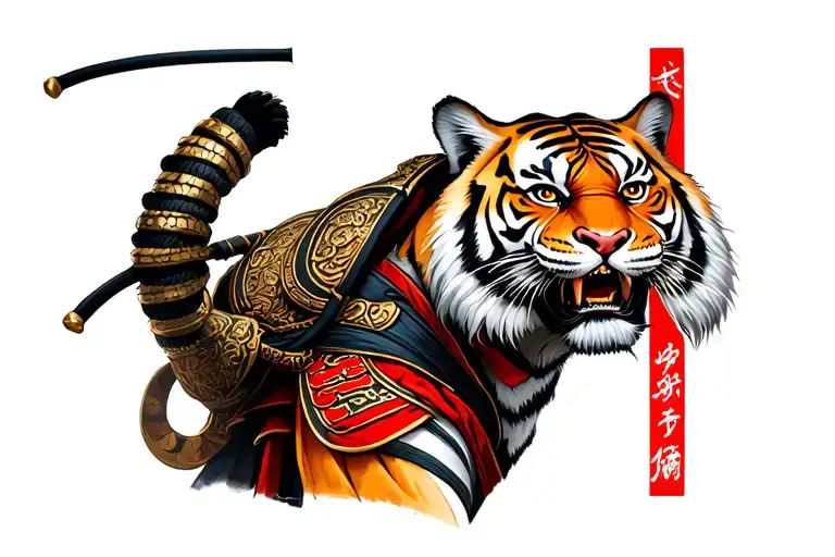 Samurai And Tiger