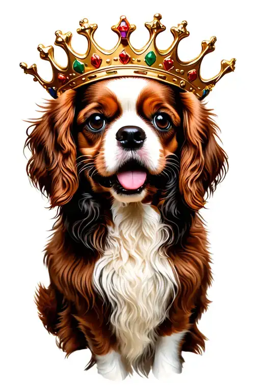 Cavalier King Charles Spaniel With A Crown