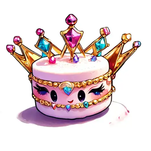 Cartoon Marshmallow With Tiara