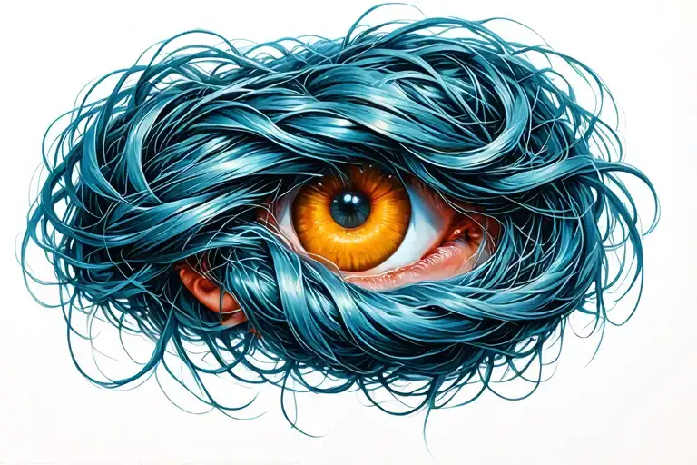 Pubic Hair Tangled Together Wide Composition