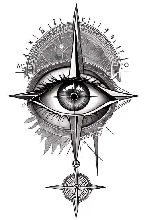 Eye And Compass Rose