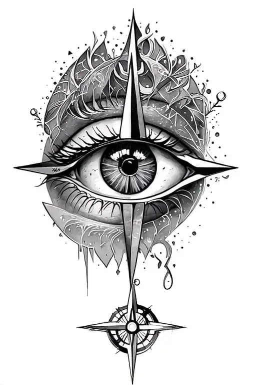 Eye And Compass Rose