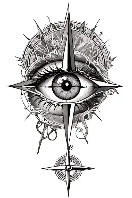 Eye And Compass Rose