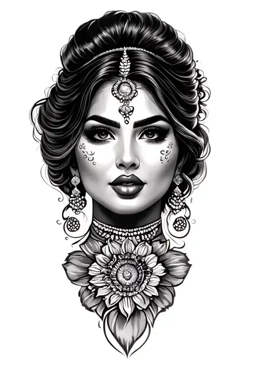 Chicano Style Women Face