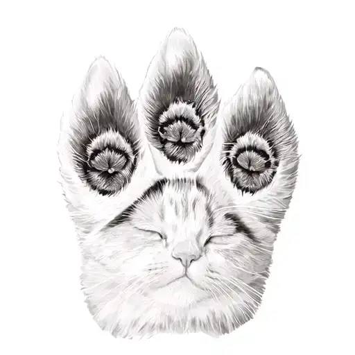 Cat Paw Stencil