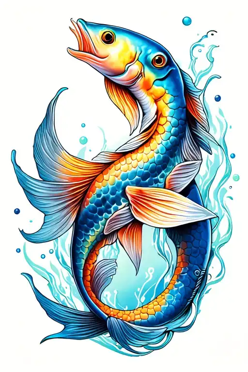 Pisces Sign Tattoo idea
